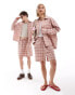 Reclaimed Vintage unisex shirt in pink check co-ord розовый клетчатый, L - EU 40 - фото #1