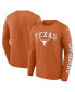 Фото #1 товара Men's Texas Orange Texas Longhorns Distressed Arch Over Logo Long Sleeve T-shirt