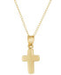 Children's Polished Tiny Cross 13" Pendant Necklace in 14k Gold