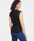 Фото #2 товара Women's Ruched-Side Embellished Tee, Created for Macy's