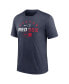 Фото #3 товара Men's Heather Navy Boston Red Sox Rewind Review Slash Tri-Blend T-shirt