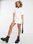 Фото #7 товара ASOS DESIGN twill mini shirt dress in white