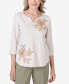 Фото #1 товара Women's Tuscan Sunset Embroidered Flower Round Neck Top
