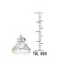 ფოტო #3 პროდუქტის Sterling Silver Cubic Zirconia Medium Triangle Earrings