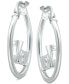 Giani Bernini Infinity Accent Small Hoop Earrings in Sterling Silver, 0.75", Created for Macy's, Created for Macy's