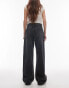 Фото #2 товара Topshop mid rise Column jeans in washed black