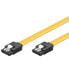 Фото #1 товара Wentronic CAK SATA 600-020 CLIP 0.2m - 0.2 m - SATA III - SATA 7-pin - SATA 7-pin - Male/Male - Black - Yellow