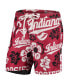 ფოტო #3 პროდუქტის Men's Crimson Indiana Hoosiers Floral Volley Logo Swim Trunks