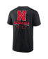 Men's Black Nebraska Huskers Game Day 2-Hit T-shirt