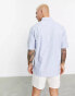 Fred Perry short sleeve oxford shirt in light blue Lgiht Blue, 2XL - фото #6