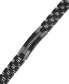 ფოტო #2 პროდუქტის Men's Diamond Double Row Link Bracelet (1/2 ct. t.w.) in Black Ion-Plated Stainless Steel