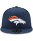 ფოტო #4 პროდუქტის Men's Navy Denver Broncos Omaha 59FIFTY Fitted Hat