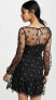 Фото #2 товара Bb Dakota 294299 Women's Long Sleeve Fit & Flare Dress, Size 0 - Black