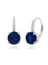 Stunning silver earrings with dark blue zircons SVLE0853XH2M100
