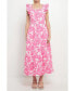 Фото #1 товара Women's Back Bow Floral Midi Dress