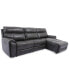 Фото #3 товара CLOSEOUT! Hutchenson 3-Pc. Leather Chaise Sectional with Power Recliner and Power Headrest