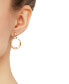 ფოტო #2 პროდუქტის Polished Drop Hoop Earrings in 14k Gold