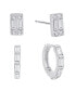 ფოტო #1 პროდუქტის Crystal Stud And Hoop Earring Set