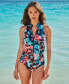 ფოტო #4 პროდუქტის Miraclesuit Women's Baha Beach Coco Zip Front One Piece Swimsuit