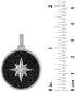 Фото #2 товара Esquire Men's Jewelry black Spinel & Cubic Zirconia North Star Disc Pendant in Sterling Silver, Created for Macy's