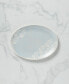 Textured Neutrals Leaf Oval Platter