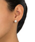 ფოტო #7 პროდუქტის Crystal 8mm Pave Earrings in Sterling Silver. Available in Clear, Blue, Light Blue or Multi