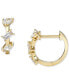 ფოტო #1 პროდუქტის Diamond Multi-Cut Small Huggie Hoop Earrings (3/8 ct. t.w.) in 14k Gold, 0.5"