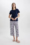 Фото #2 товара Fall In Love Regular Fit Kısa Kollu Pijama Takımı B6194ax24sp