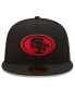 ფოტო #3 პროდუქტის Men's Black San Francisco 49Ers Alternate Logo Team 49Fifty Fitted Hat