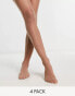 Lindex 4-pack 20 denier matt tights in beige