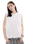 Weekday Enzo sleeveless tank in white weiß, XS - EU 34 - фото #1