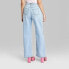 Women's High-Rise Wide Leg Baggy Jeans - Wild Fable Light Blue 2