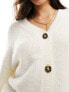 In The Style fluffy cardigan co-ord in cream EU 38-34 - фото #3