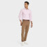 Men's Long Sleeve Tie Collared Button-Down Shirt - Goodfellow & Co Purple L