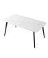 Фото #1 товара Porcelain Dining Table White 63"