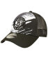 Men's Black Brooklyn Nets Marble 9FORTY Trucker Snapback Hat