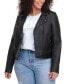 Фото #5 товара Plus Size Trendy Faux Leather Moto Jacket