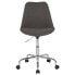 Aurora Series Mid-Back Dark Gray Fabric Task Chair With Pneumatic Lift And Chrome Base