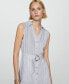 ფოტო #5 პროდუქტის Women's Belt Shirt Dress