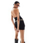 Фото #4 товара Mango low back cami mini dress in black