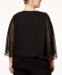 ფოტო #2 პროდუქტის Plus Size Embellished Chiffon Blouse