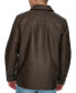 ფოტო #2 პროდუქტის Men's Faux-Leather Zip Utility Shirt Jacket