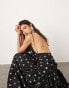 Фото #2 товара ASOS EDITION drawstring detail midi dress with dropped waist in spot print