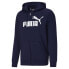 Puma Essentials Full Zip Hoodie Mens Blue Casual Outerwear 84681606