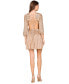 ფოტო #2 პროდუქტის Women's Long Sleeve Cut Out Dress with Lace Up Back