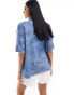 Фото #2 товара Tommy Jeans Oversized Chambray Shirt in Blue