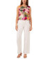 ფოტო #3 პროდუქტის Women's Floral Print Drawstring-Hem Sleeveless Top