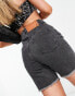 Фото #3 товара Reclaimed Vintage inspired the relaxed mom denim short in washed black