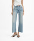 ფოტო #1 პროდუქტის Women's Mid Waist Culotte Jeans