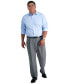Фото #1 товара Брюки мужские Haggar Classic-Fit Solid Pleated Premium Comfort Stretch Big & Tall
